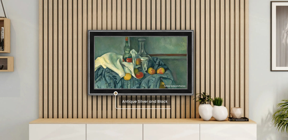 The Quiet Authority of Antique Silver and Black: A Gallery-Caliber Finishing Touch for Samsung's The Frame and The Frame Pro TVs