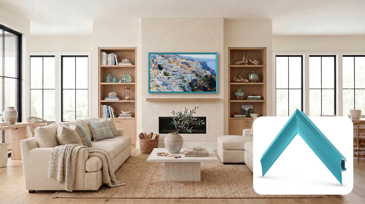 Turquesa caribeña - Bisel de marco Samsung prismático de aleación