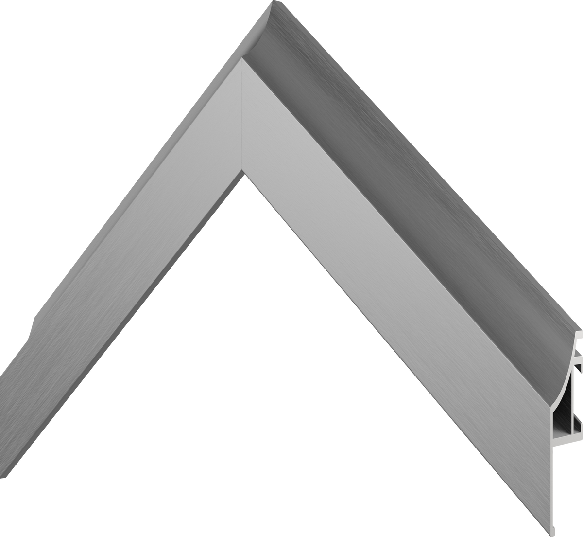 Graphite - Alloy Scoop Samsung Frame TV Bezel