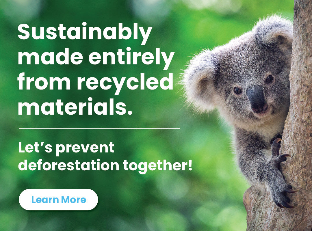 Sustainably made entirely from recycled materials