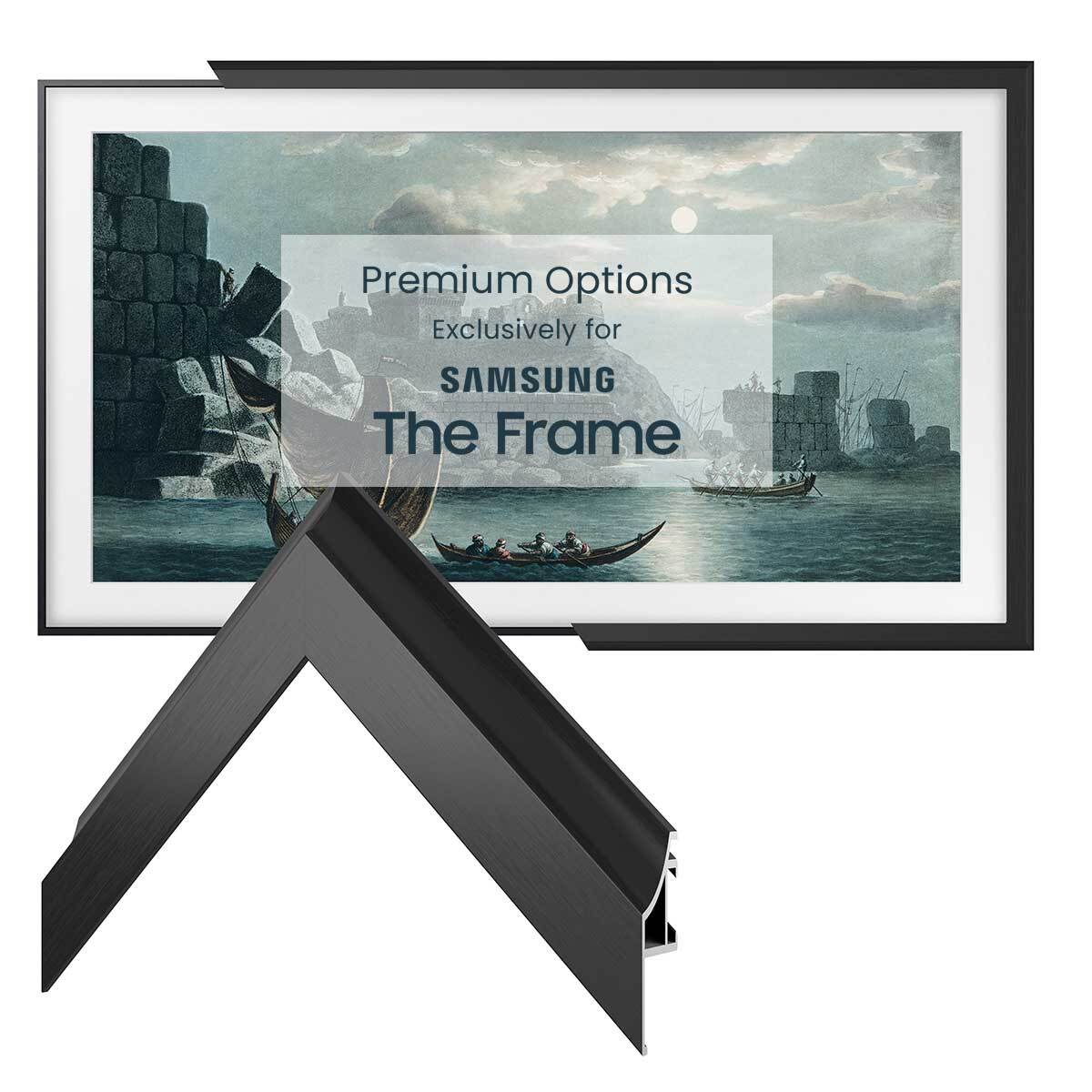 samsung the frame anodized black alloy scoop frame