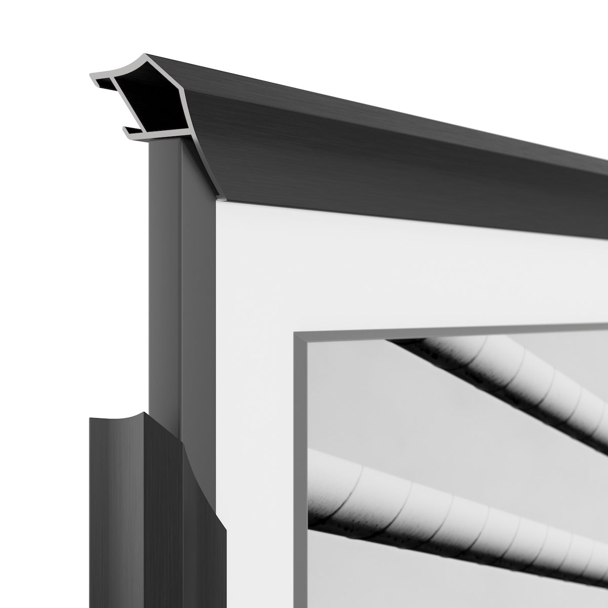 Anodized Black - Alloy Prismatic Samsung Frame TV Bezel