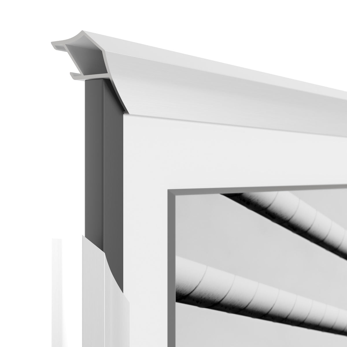 Blanc pur - Lunette de cadre Samsung prismatique en alliage