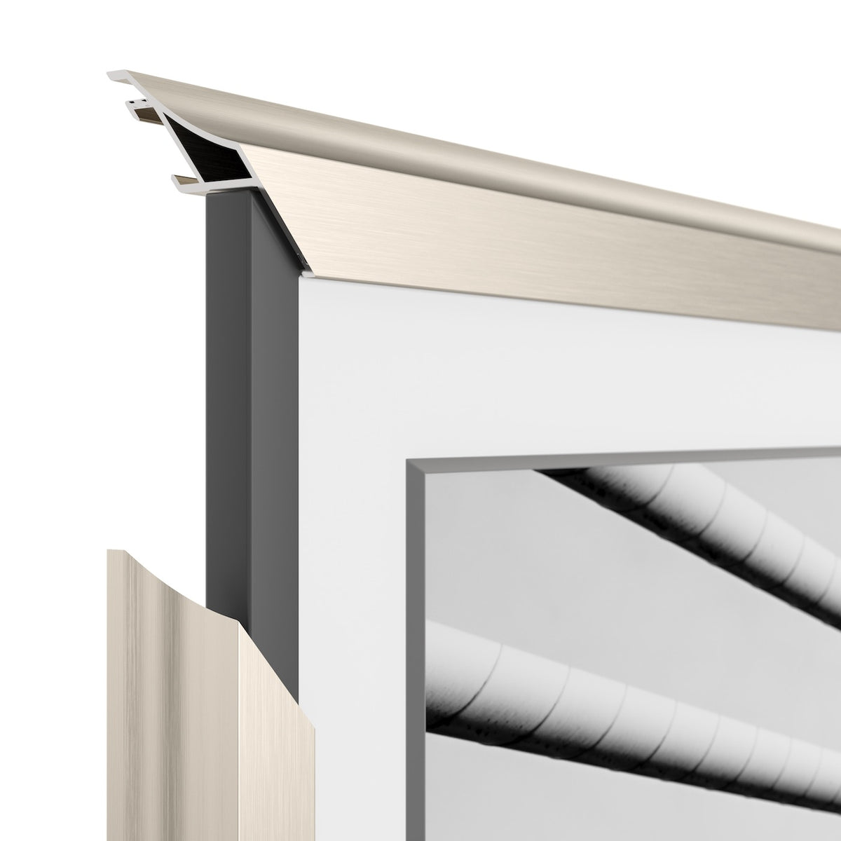 German Silver - Alloy Scoop Samsung Frame TV Bezel