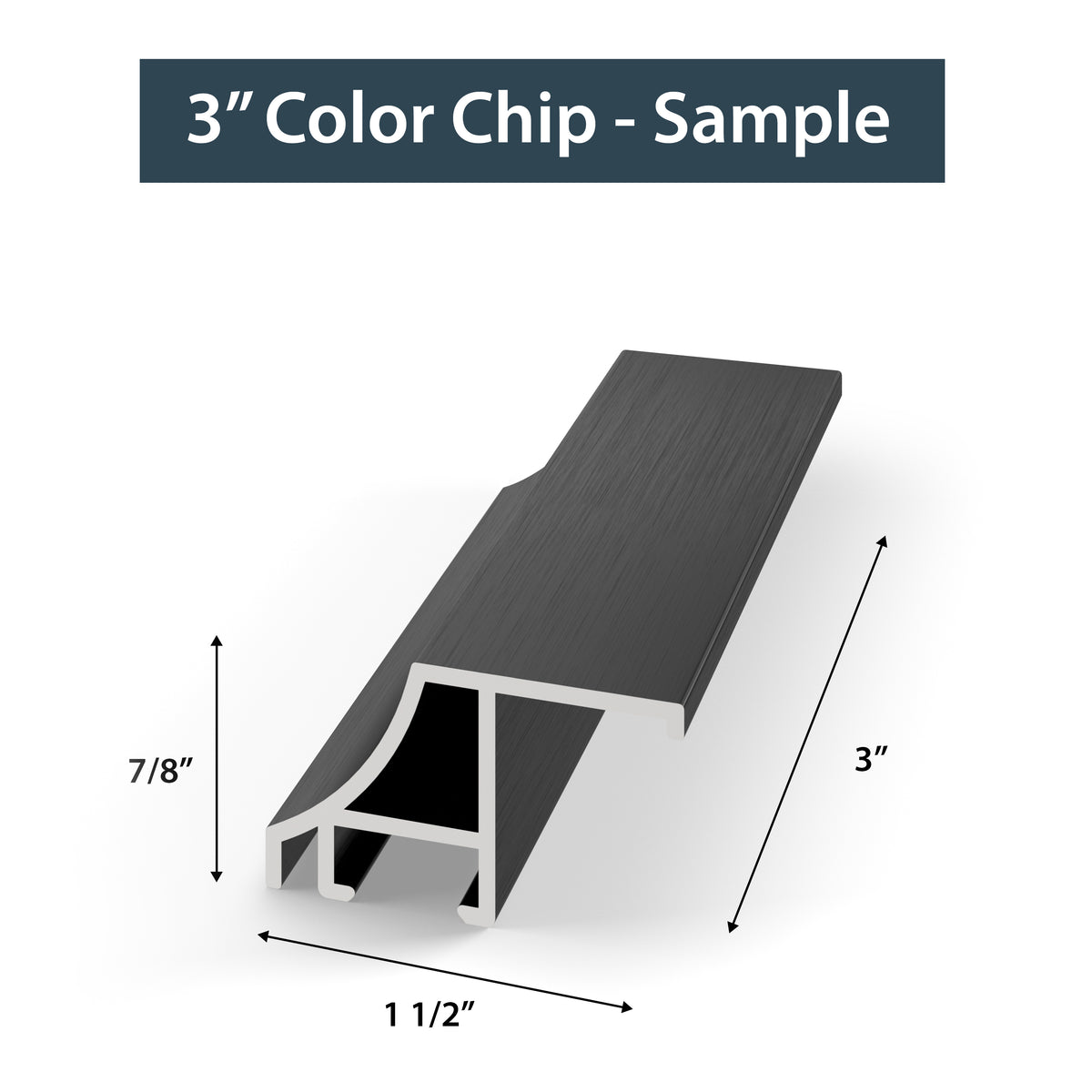MUESTRA - Aleación negra anodizada - Perfil: Scoop