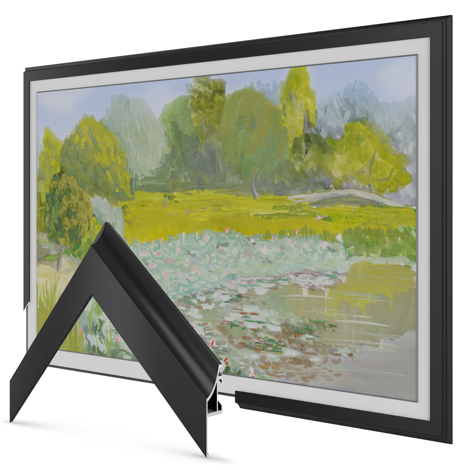 Anodized Black - Alloy Scoop Samsung Frame TV Bezel
