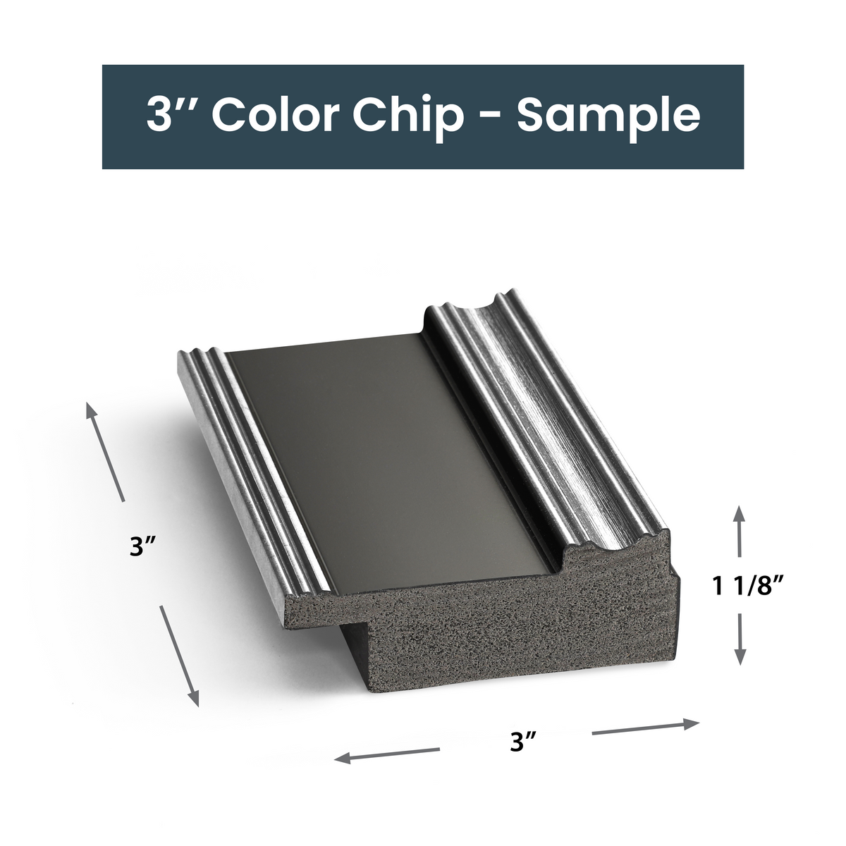 ÉCHANTILLON - Argent antique et noir