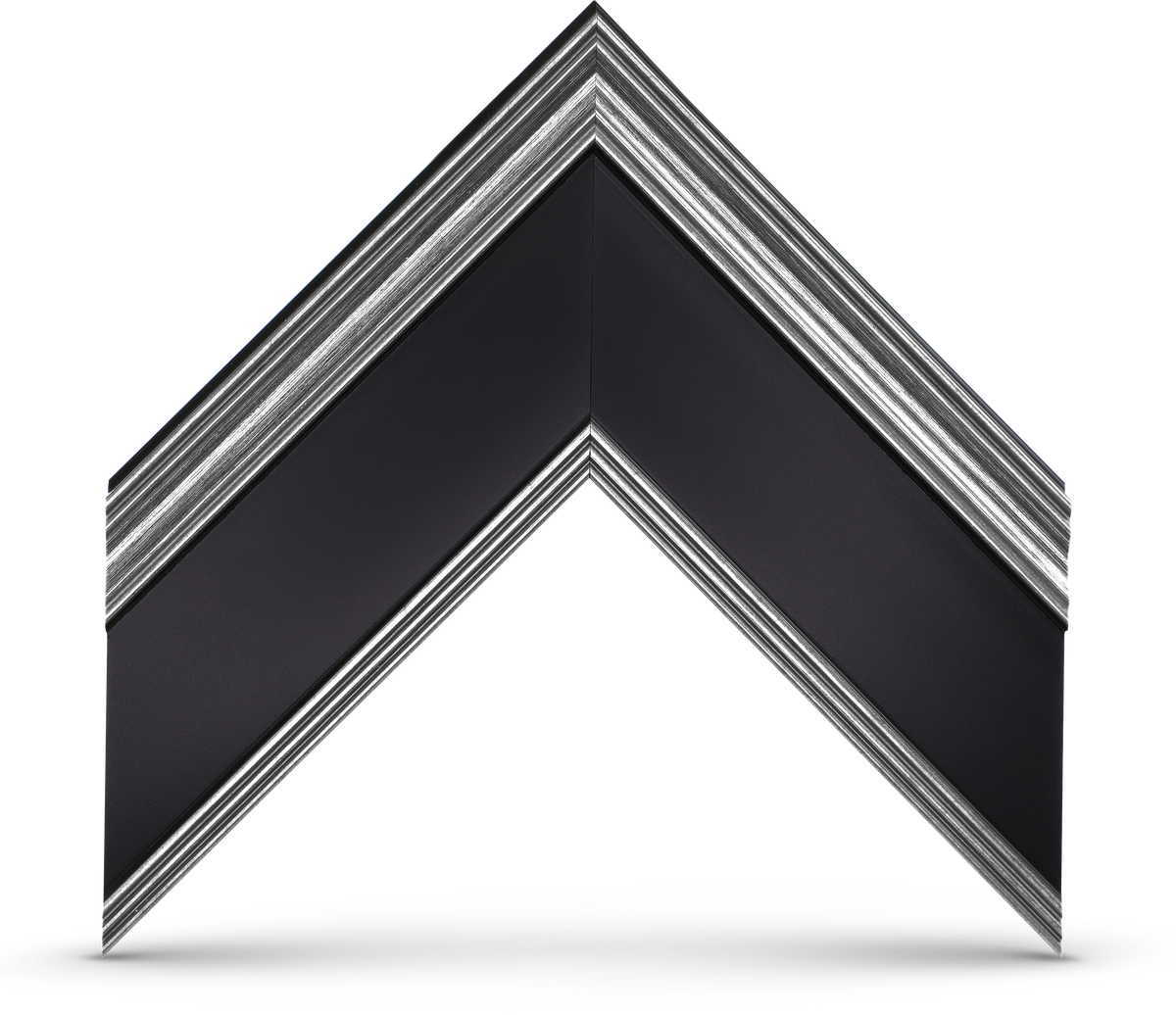 Plata antigua y negro.