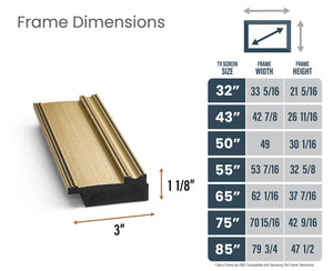 Deco TV Frames Samsung the Frame TV Champagne