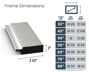 Deco TV Frames Samsung the Frame TV Contemporary Silver