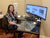 Customer service worker at desk