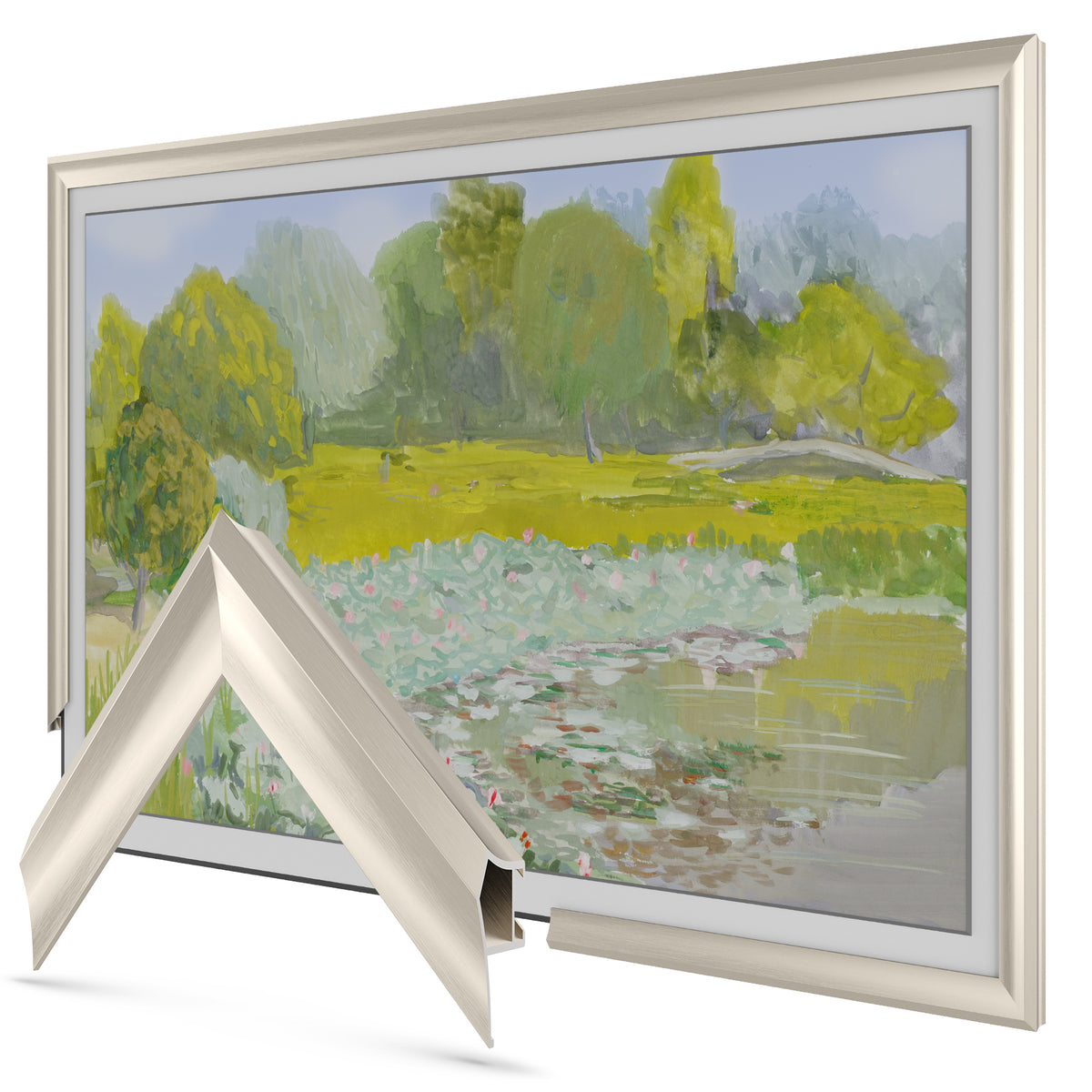 Argent allemand - Lunette de cadre Samsung prismatique en alliage