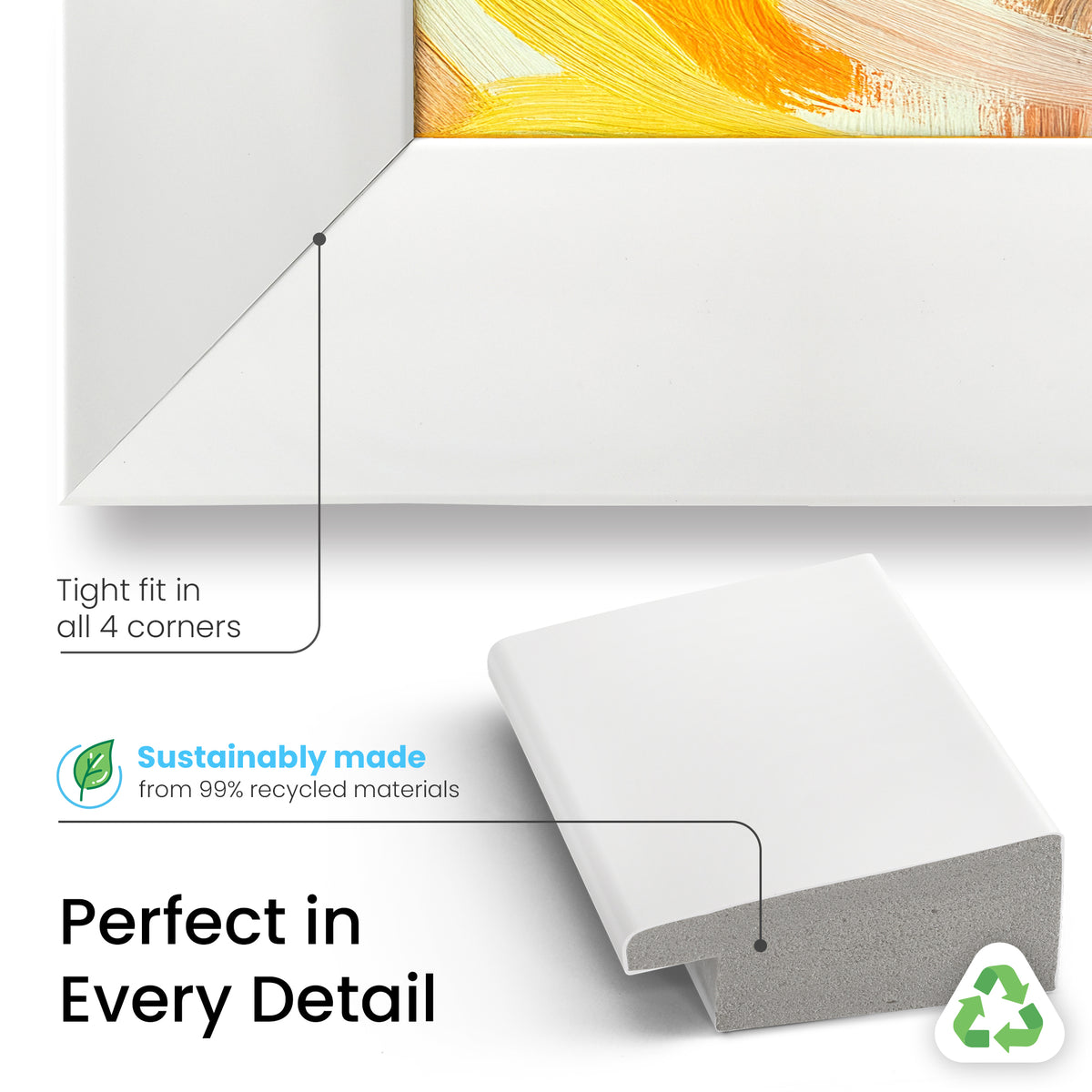 Deco TV Frames Samsung the Frame TV Gloss White