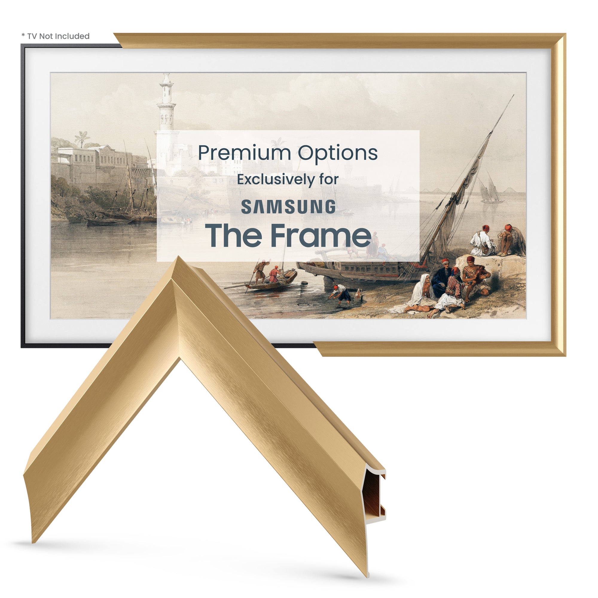 Pale Gold - Alloy Prismatic Samsung Frame Bezel (2017-2020)