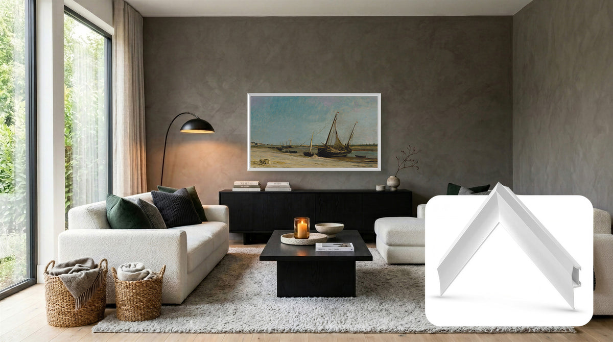 Pure White - Alloy Prismatic Samsung Frame TV Bezel (2017-2020)