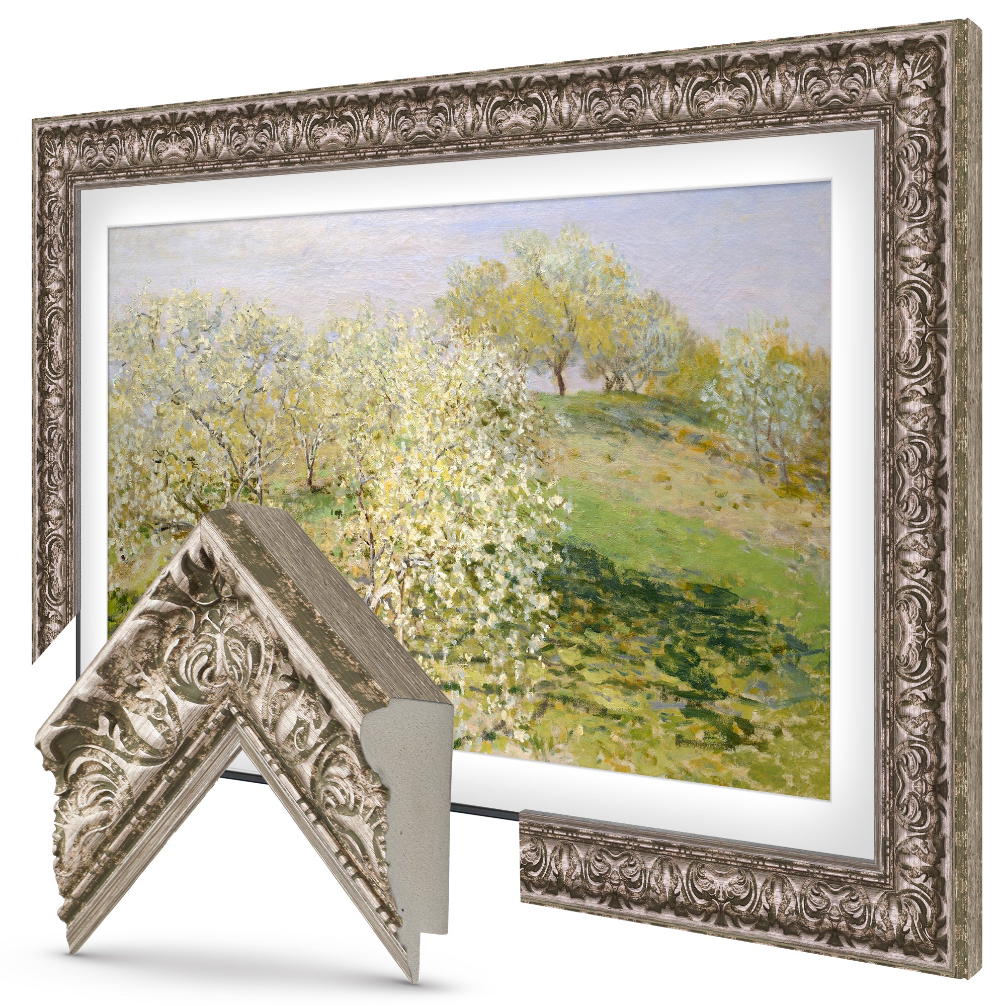 Deco TV Frames Samsung the Frame TV Tuscan Silver