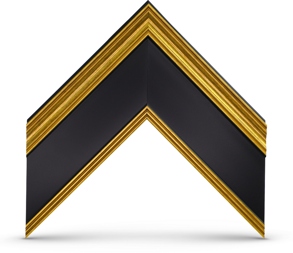 Deco TV Frames Samsung the Frame TV Antique Gold  and Black