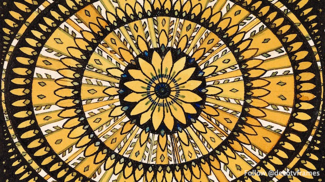 Rosette de fleurs et de feuilles stylisées (1918)