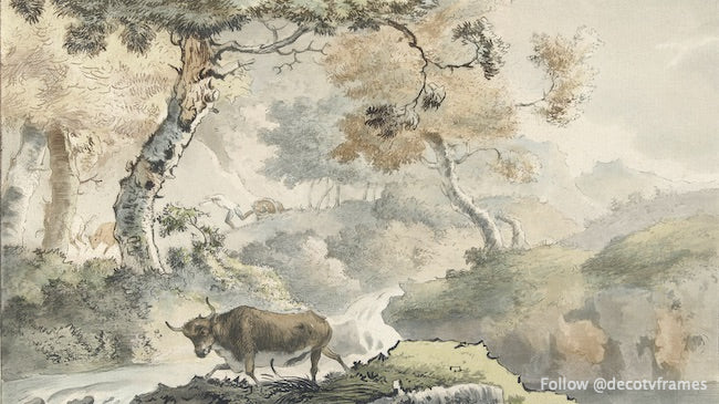 Boslandschap conoció a stier (1821) 