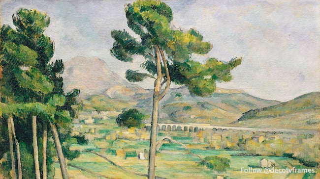 Mont Sainte-Victoire et viaduc de la vallée de l&#39;Arc (vers 1882-1885) 