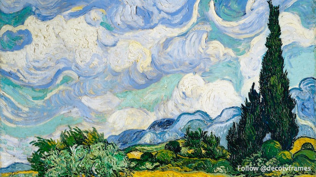 Wheat Field with Cypresses (1889)