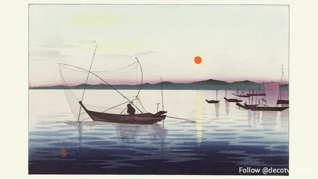 Bateaux et soleil couchant (1900 - 1936) 