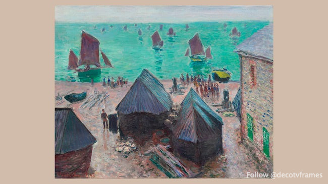 Le Départ des bateaux, Étretat (1885) 