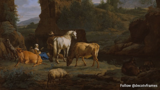 Paysage pastoral avec ruines 