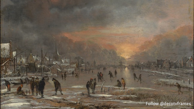 Sports sur une rivière gelée 