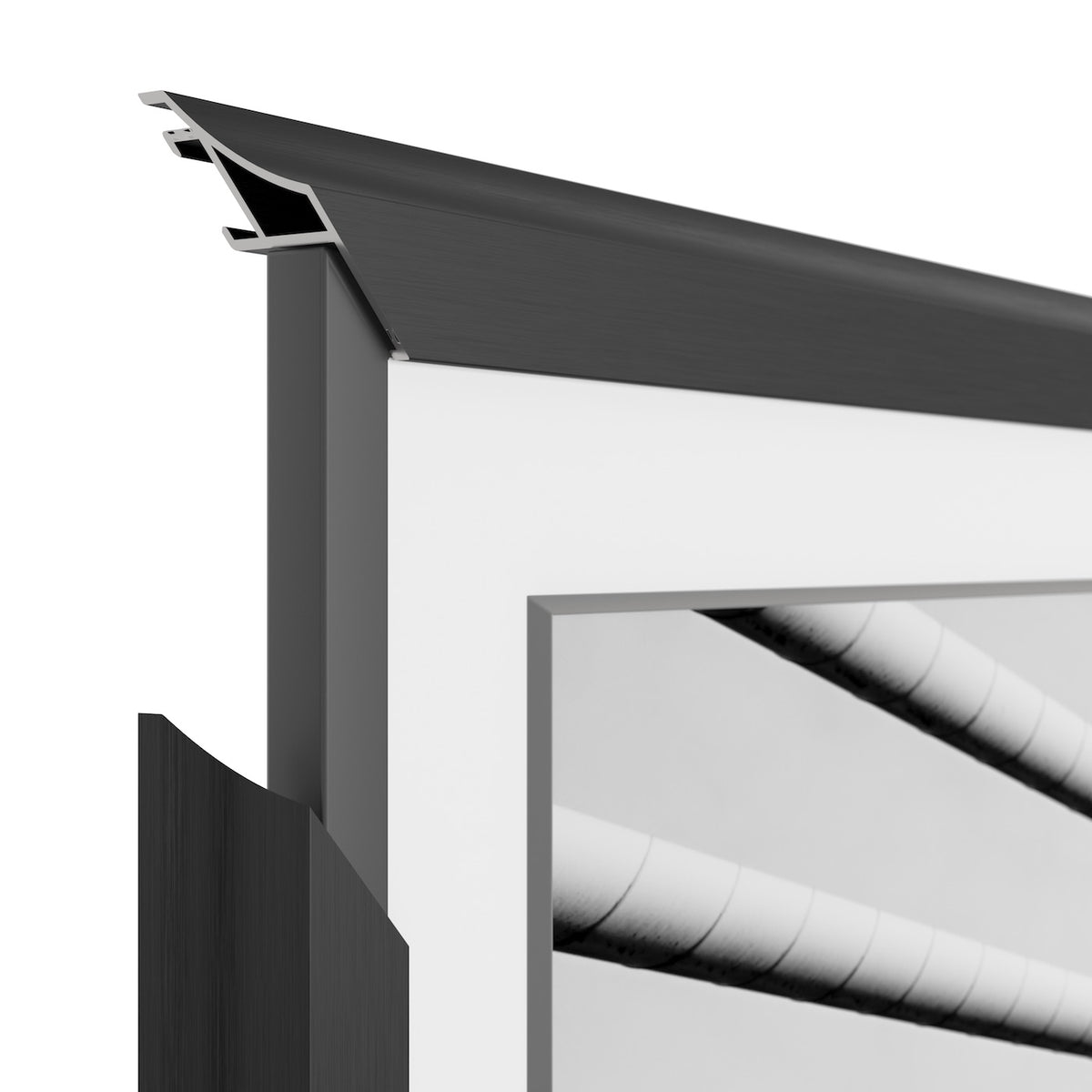 Noir anodisé - Lunette de cadre Samsung Scoop en alliage 