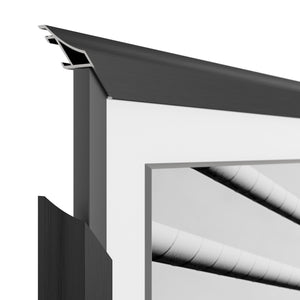 Noir anodisé - Lunette de cadre Samsung Scoop en alliage 